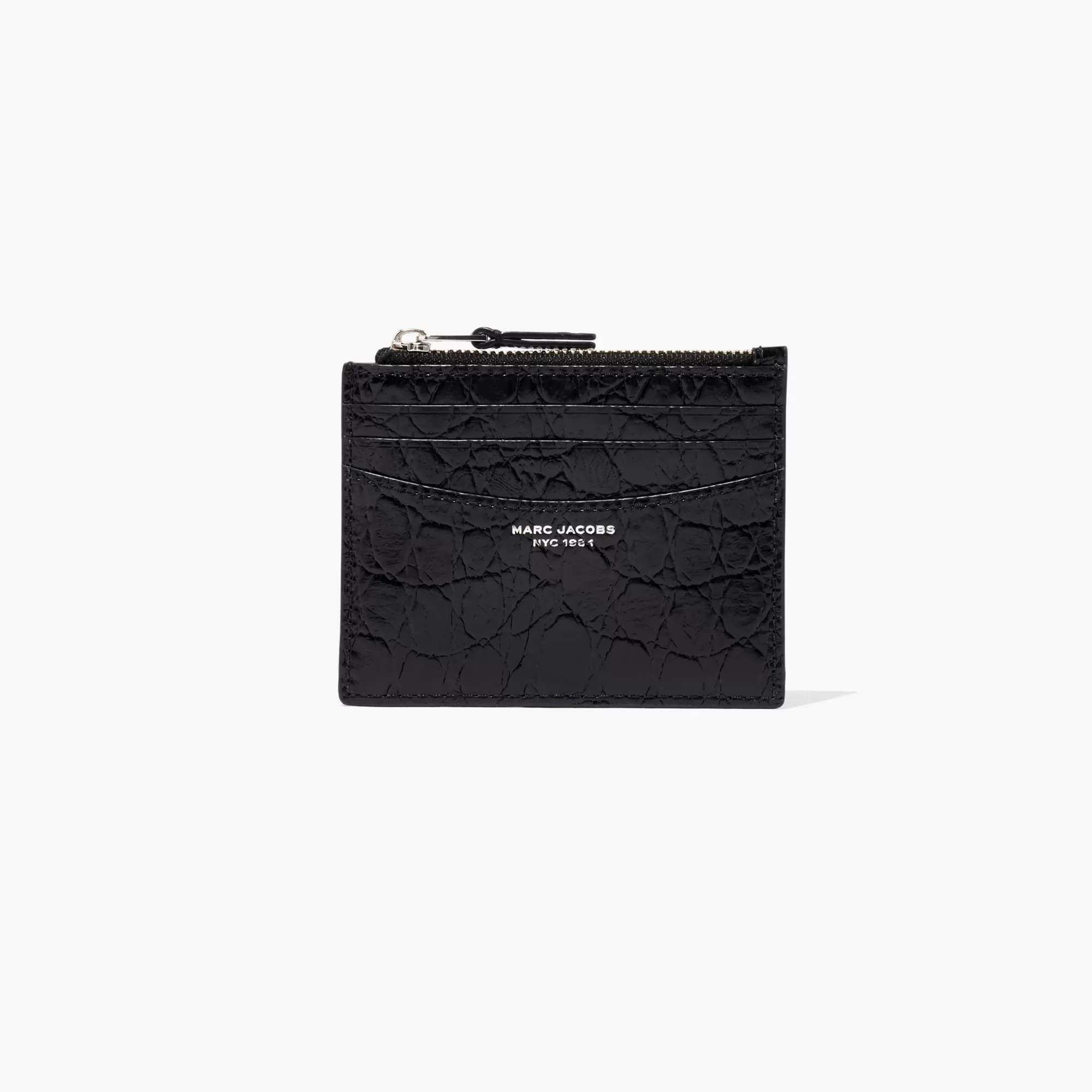 Marc Jacobs The Slim 84 Croc-Embossed Zip Card Case^ Kartenetui